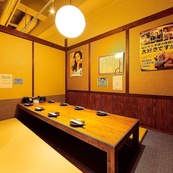 [Private room for medium number of people] Adult space created by indirect lighting.Please enjoy a relaxing time in a private Hori-kotatsu room that is suitable for the number of people.We also have surprise plates perfect for celebrations!