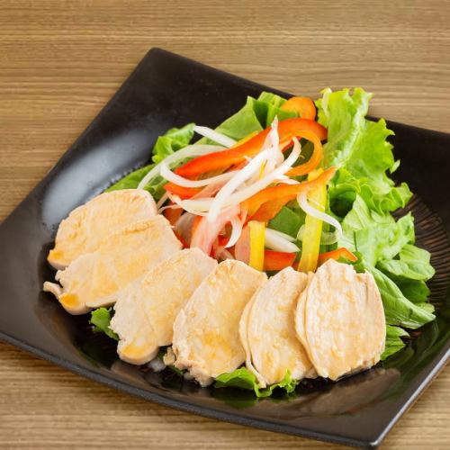Japanese style steamed chicken salad