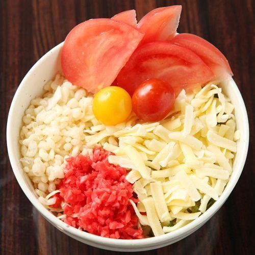 Melty cheese and aged tomato monja