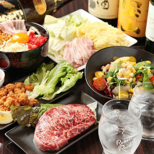 All 7 dishes with homemade teppanyaki and gorgeous seafood yakisoba "Tokutoku course" with 2 hours all-you-can-drink 4980 yen ⇒ 3980 yen