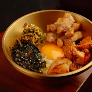 TKG (Tamago Kake Gohan - rice with raw egg) specifically for samgyeopsal (pork belly