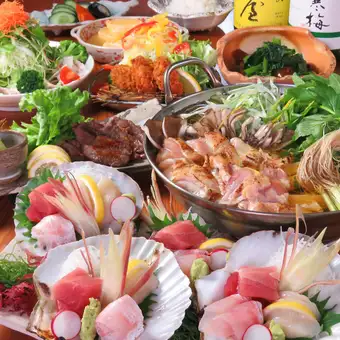 Popular!! Perfect for entertaining clients. 9-course meal with celery hot pot, including 180 minutes of all-you-can-drink draft beer and local sake.
