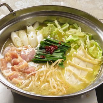 【とりまる堪能コース】2時間飲み放題＋鶏白湯鍋,チキン南蛮　等全9品⇒4500円(税込)