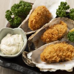 Deep-fried large oysters from Sanriku