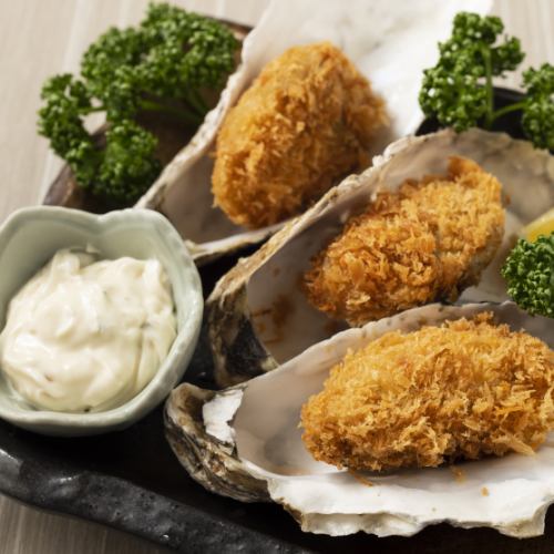 Deep-fried large oysters from Sanriku