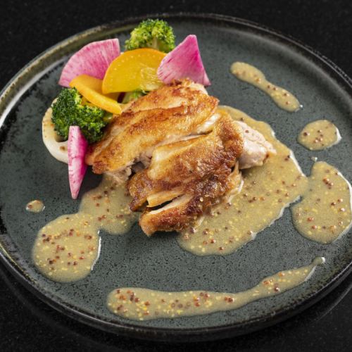 Tsukuba Akane Chicken Confit ~French Mustard Sauce~