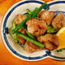 地鶏砂ずり　塩ガーリック