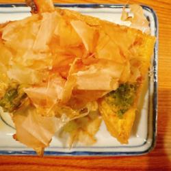 焼き厚揚げ　青唐辛子味噌