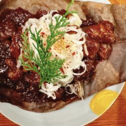 【季節商品】すじコン　朴葉焼き