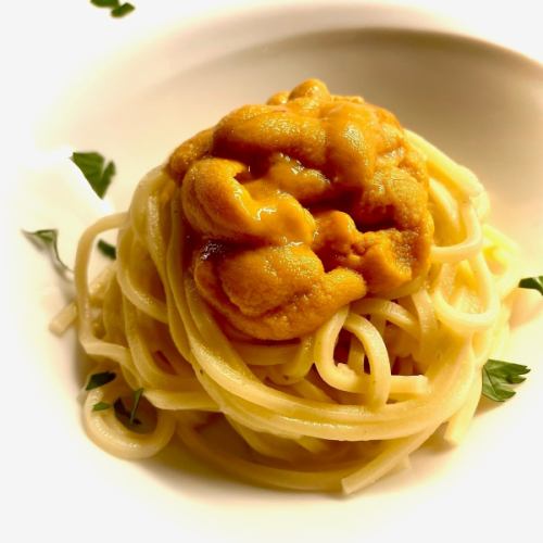 Hokkaido raw sea urchin pasta lunch