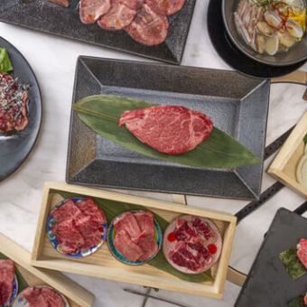 【+神戸牛ステーキ】【プレミアムコース】9000円◆神戸牛ステーキ肉と神戸牛と和牛の木箱2段盛♪