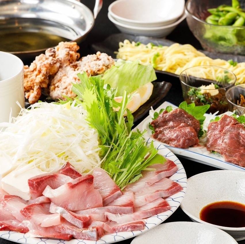 当店のぶりしゃぶは新鮮で脂の乗った厳選ぶりを使用。