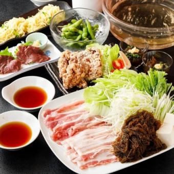 【夏にピッタリ♪もずくしゃぶしゃぶコース】7品2H飲み放題コース　税込5,000円！