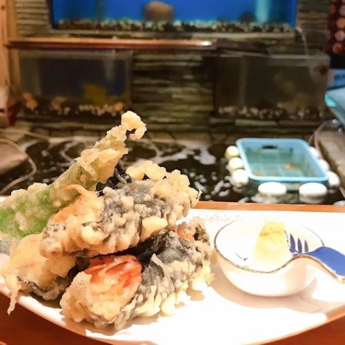 3 pieces of Isobe-fried yam and sakura shrimp/2 pieces of Isobe-yaki of yam and sakura shrimp