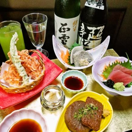 【仅限工作日午餐】静冈 4道菜+茶和1杯饮料套餐 2,500日元(含税和服务费)