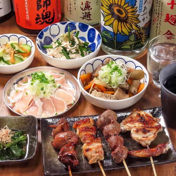 炭火を活かした焼鳥・創作料理を思う存分ご堪能できます！