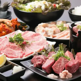 소금탕, 로스, 절임 갈비 등 ♪ 인기 고기가 갖추어진 왕도 플랜 ♪ GYU-Teppan 코스