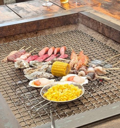 肉&海鮮バーベキュー！