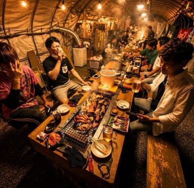 We offer a barbecue that everyone from children to seniors can enjoy!! The meat and seafood grilled over charcoal are exquisite♪ [Kumamoto/Beer Garden]