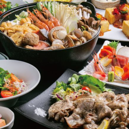 【5000 엔 총 8 품】 각종 회의의 이용에도! 찬코 냄비에 스테이크와 볼륨있는 포만 코스