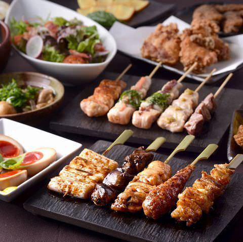 Enjoy the specialty! Tsubaki's exquisite local chicken dishes. [NEW OPEN PRICE] All-you-can-eat meat sushi, yakitori, motsunabe, and 32 other dishes [2,500 yen]