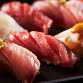 【大人気】3H飲み放題付♪鮪やサーモン海鮮&肉寿司10種盛り合わせなど全35品食べ放題【2980円】