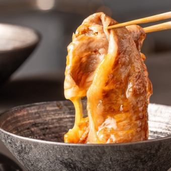 【ほほほのすき焼き御膳】九州産の和牛とお野菜のすき焼き《食後のデザート付》