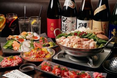 [2.5 hours all-you-can-drink] 2 types of horse sashimi or 2 types of sashimi <4000 yen course> + 1000 yen for unlimited all-you-can-drink