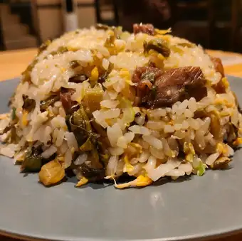 ラム肉と高菜のチャーハン