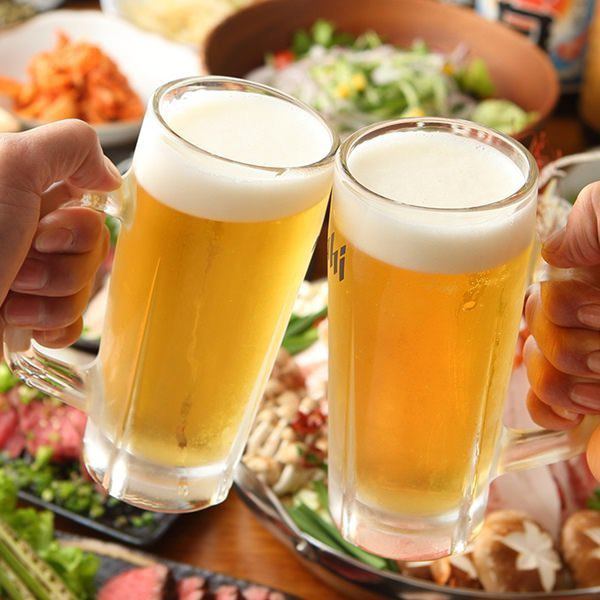 包括生啤酒在内的50多种饮品！2H无限畅饮2200日元（含税）！