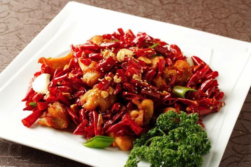 Stir-fried authentic chicken with Sichuan pepper