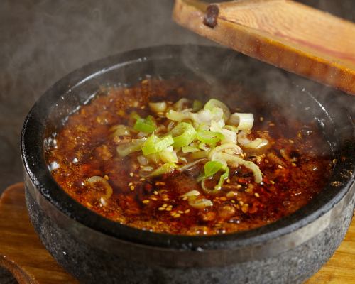 Hot stone pot mapo tofu