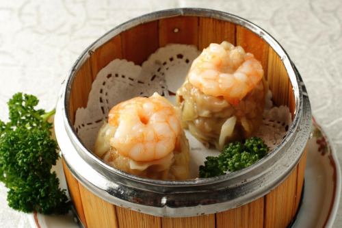 2 shumai with shrimp
