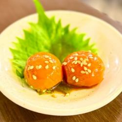 韓国のり/卵黄醤油漬け(二個)/枝豆/板わさ