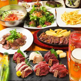 豪華馬刺し6種盛り！夏のプレミアムコース2時間飲み放題付き全8品5000円(税込)