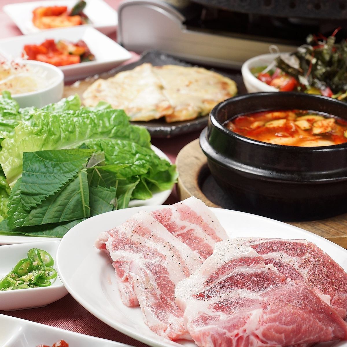 本格韓国料理◆飲み放題付コース4000円～/個室案内OK