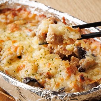 茄子の肉味噌チーズ焼き