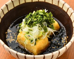 Sea lettuce deep-fried tofu