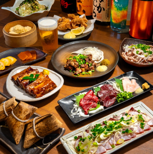 규슈나 계절마다 제일 맛있는 식재료로 3분부터 50분 등의 크고 작은 연회 코스를 준비했습니다