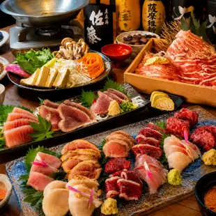 【2時間飲み放題付き】豪華絢爛!くすお渾身の火の国コース 10000円(税込)
