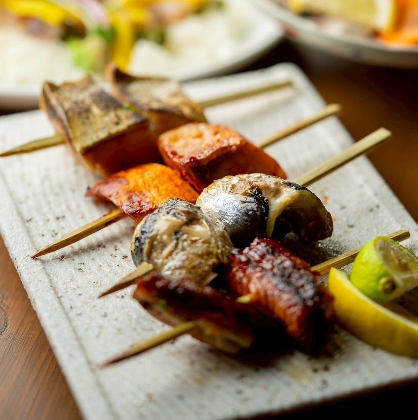 名物の『うお串』　旨味を凝縮して提供いたします