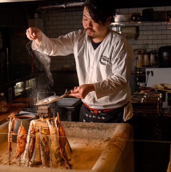 ■名物の『うお串』　旨味を凝縮して提供いたします！