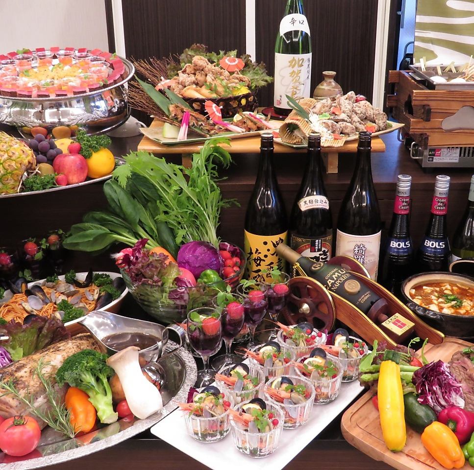 90分飲み放題付き全20品のボリューム満点コースあり♪