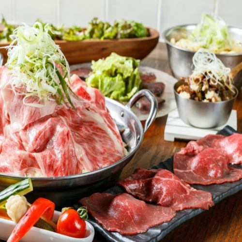 [New Year's party] A course where you can enjoy premium meat sushi and a hot pot 4,980 yen with all-you-can-drink for 2 hours and a barrel wine buffet