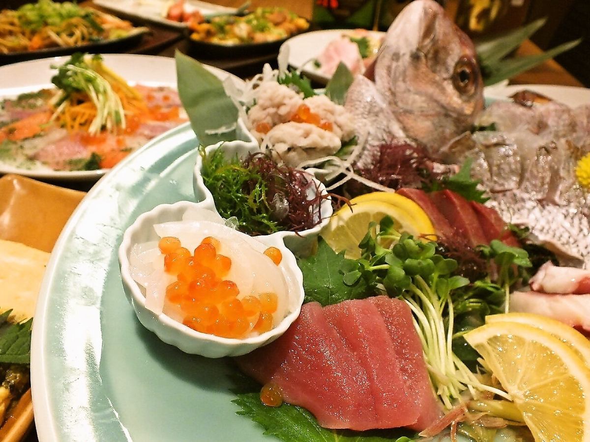 A seafood izakaya where you can enjoy the seafood of Setouchi.There is also a course with all-you-can-drink