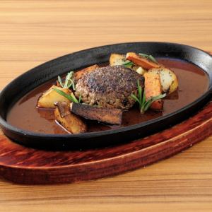 Hamburger steak at a yakiniku restaurant