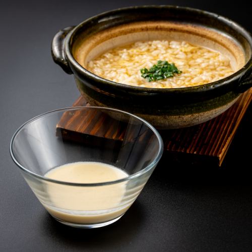 Japanese style cream rice porridge