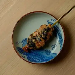 Chicken neck meat with homemade mustard, smoked style
