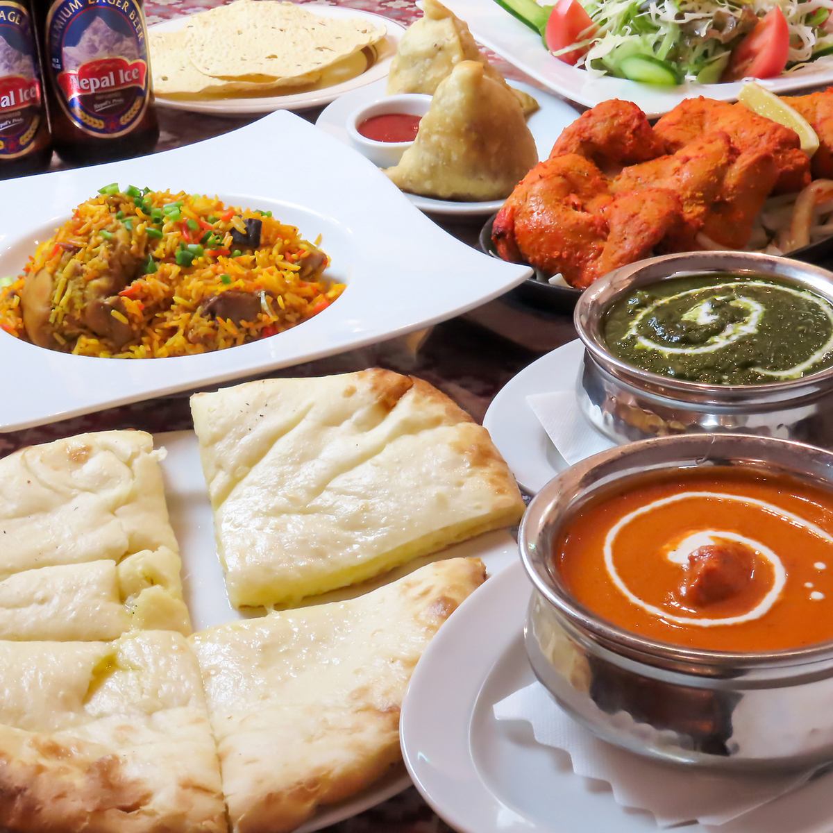 We have an all-you-can-eat curry and naan course!