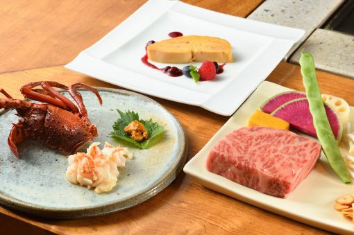 【すいれんコース】フォアグラや伊勢海老も!凝縮された自然の恵みを堪能♪全10品